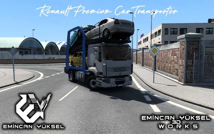 ETS2 Renault Premium Car Transporter & Trailer
